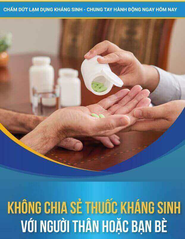 Không chia sẻ thuốc kháng sinh